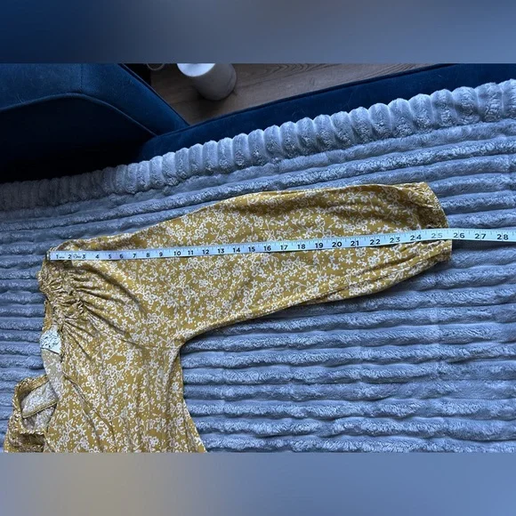 Naïf boho flowy tiny floral print straight shift midi dress - Picture 8 of 8